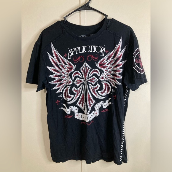Affliction Other - Affliction Wings And Cross T-Shirt